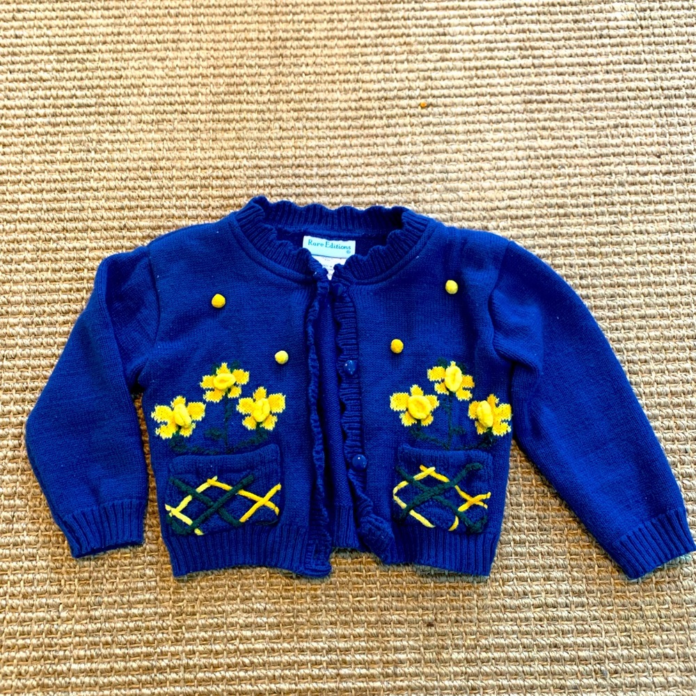 Vintage Embroidered Cardigan Sweater from Rare Editions